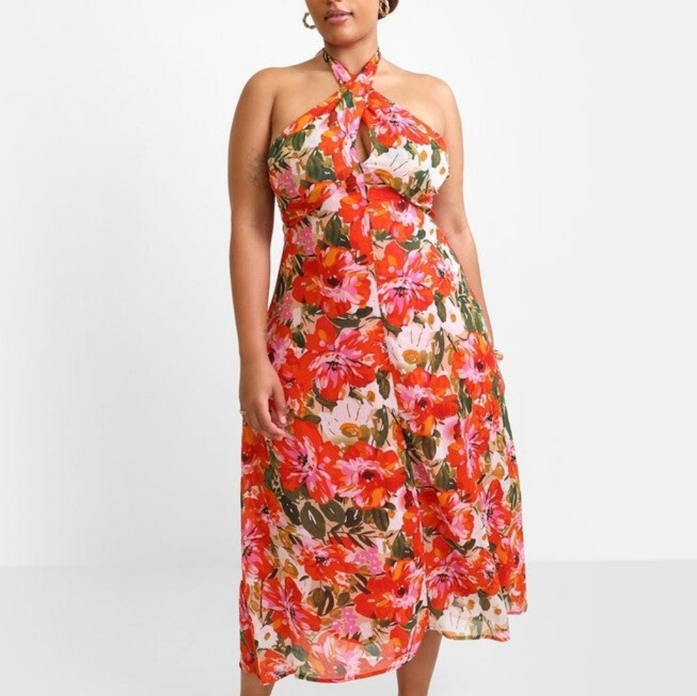 Rebdolls Vibrant Floral Midi Dress - Picture 4 of 5